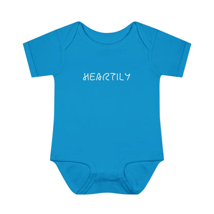 'Heartily' Script Baby Bodysuit