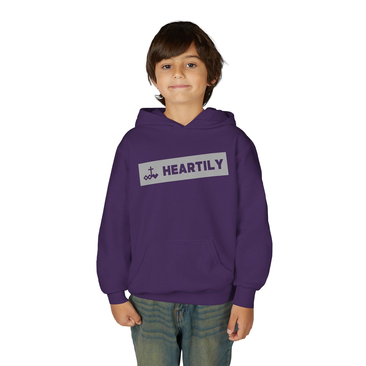 Bordered Name & Logo Youth Hoodie