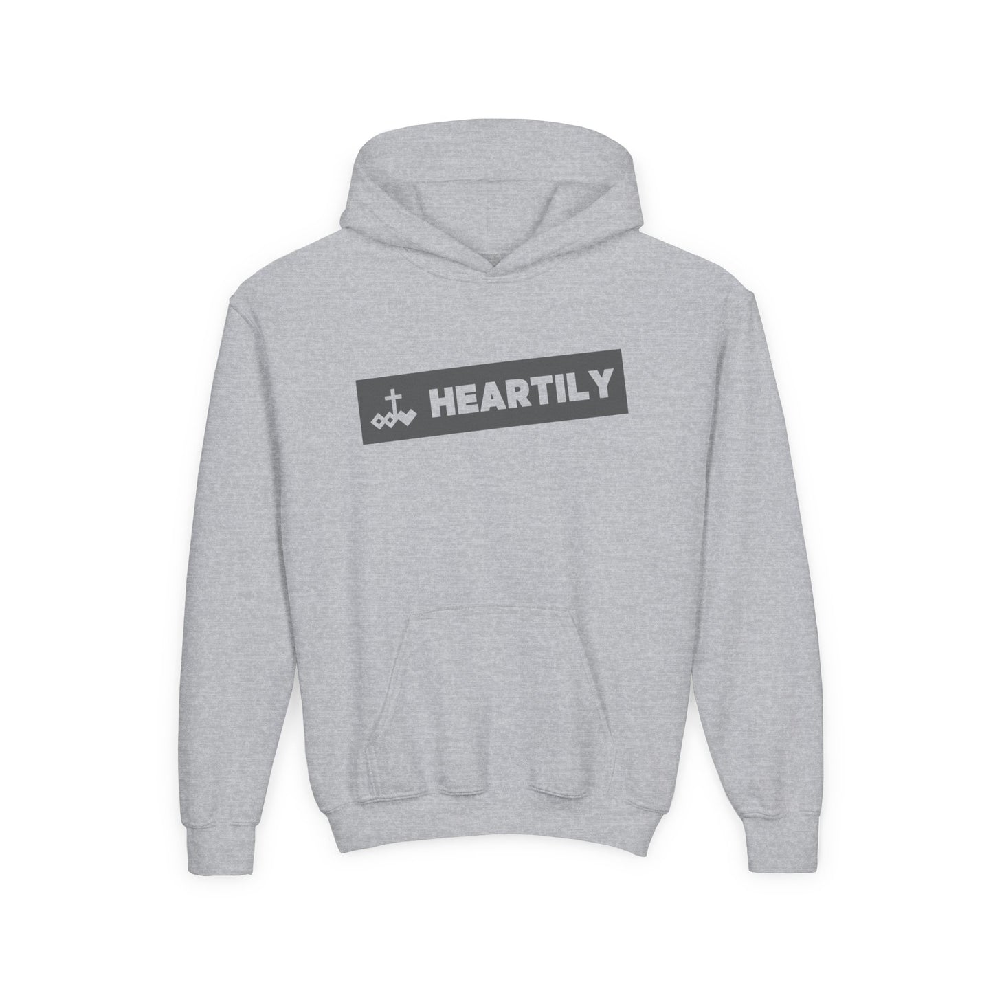 Bordered Name & Logo Youth Hoodie