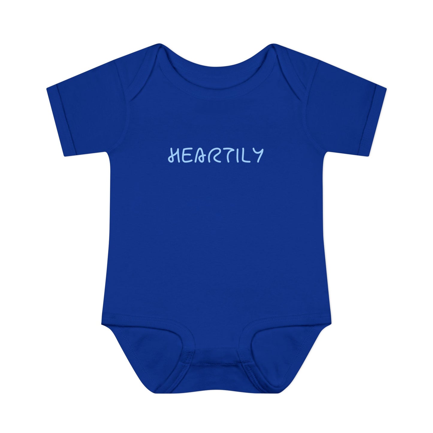 'Heartily' Script Baby Bodysuit