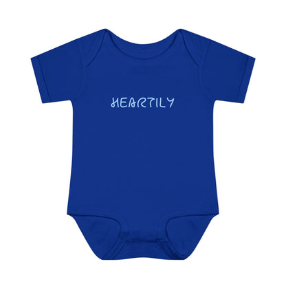 'Heartily' Script Baby Bodysuit