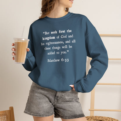 Unisex Matthew 6:33 Crewneck Sweatshirt