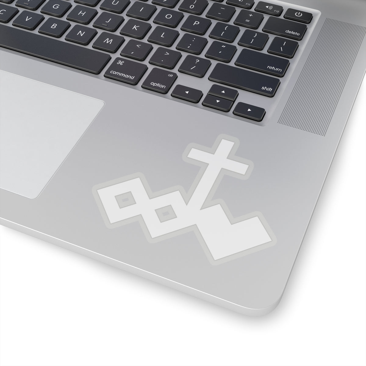 White Kiss-Cut Logo Sticker