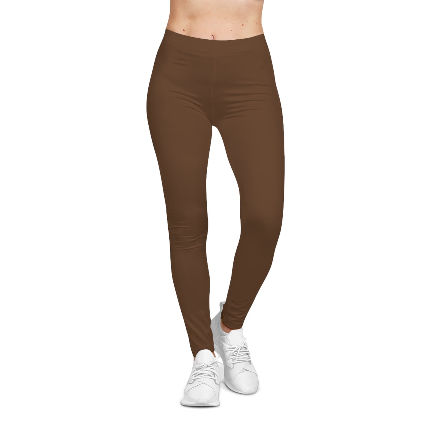 'Work Heartily' Brown Women's Casual Leggings