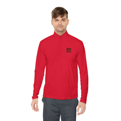 Block Bordered Logo Quarter-Zip Pullover