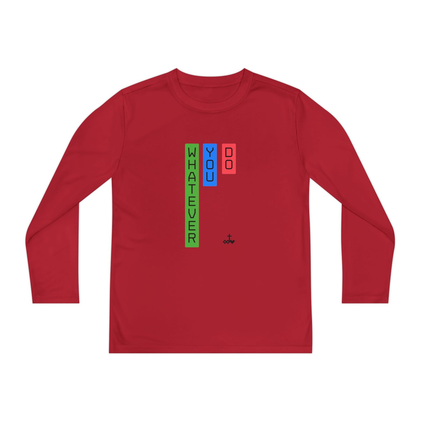Vertical Block 'Whatever You Do' Youth Long Sleeve Tee