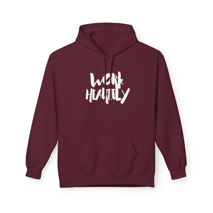 Marker "Work Heartily" Unisex Fleece Hoodie