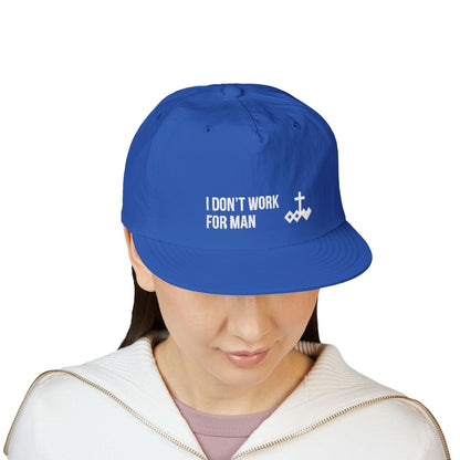 'I Don't Work for Man' Embroidered Snapback Surf Cap