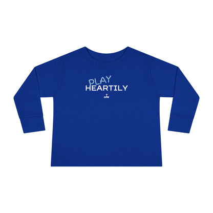 Toddler Long Sleeve "Play Heartily" Tee