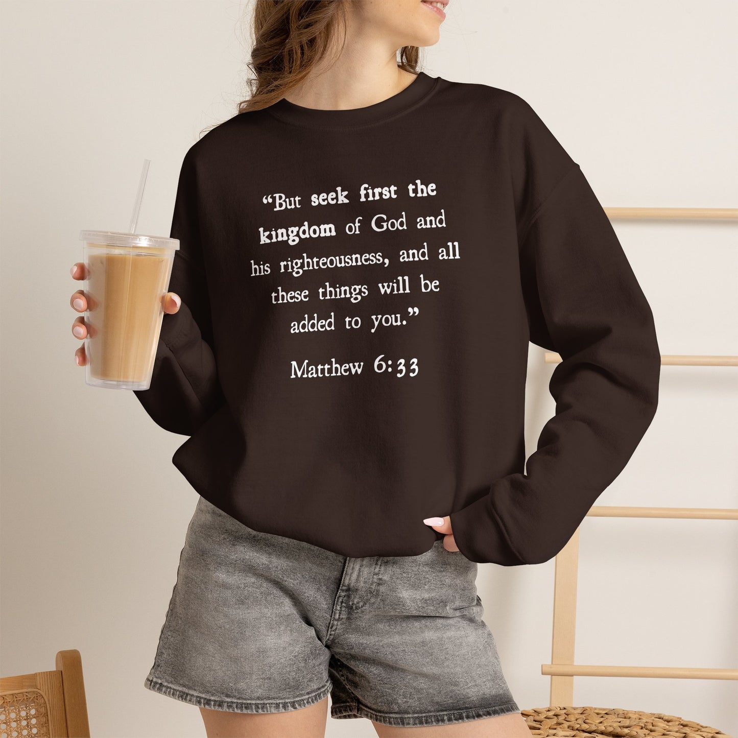Unisex Matthew 6:33 Crewneck Sweatshirt