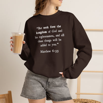 Unisex Matthew 6:33 Crewneck Sweatshirt