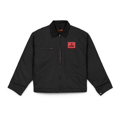 Duck Cloth Work Jacket with Embroidered Logo