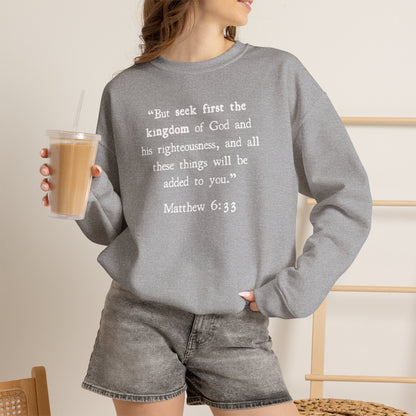 Unisex Matthew 6:33 Crewneck Sweatshirt