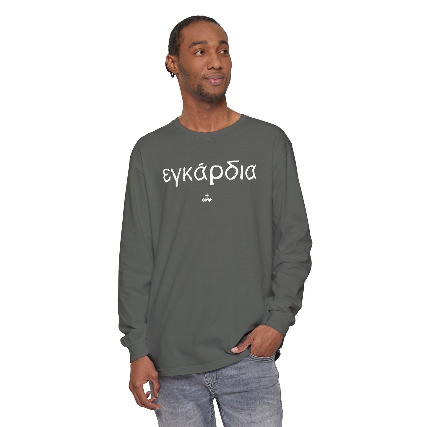 Unisex Greek "Heartily" Long Sleeve T-Shirt