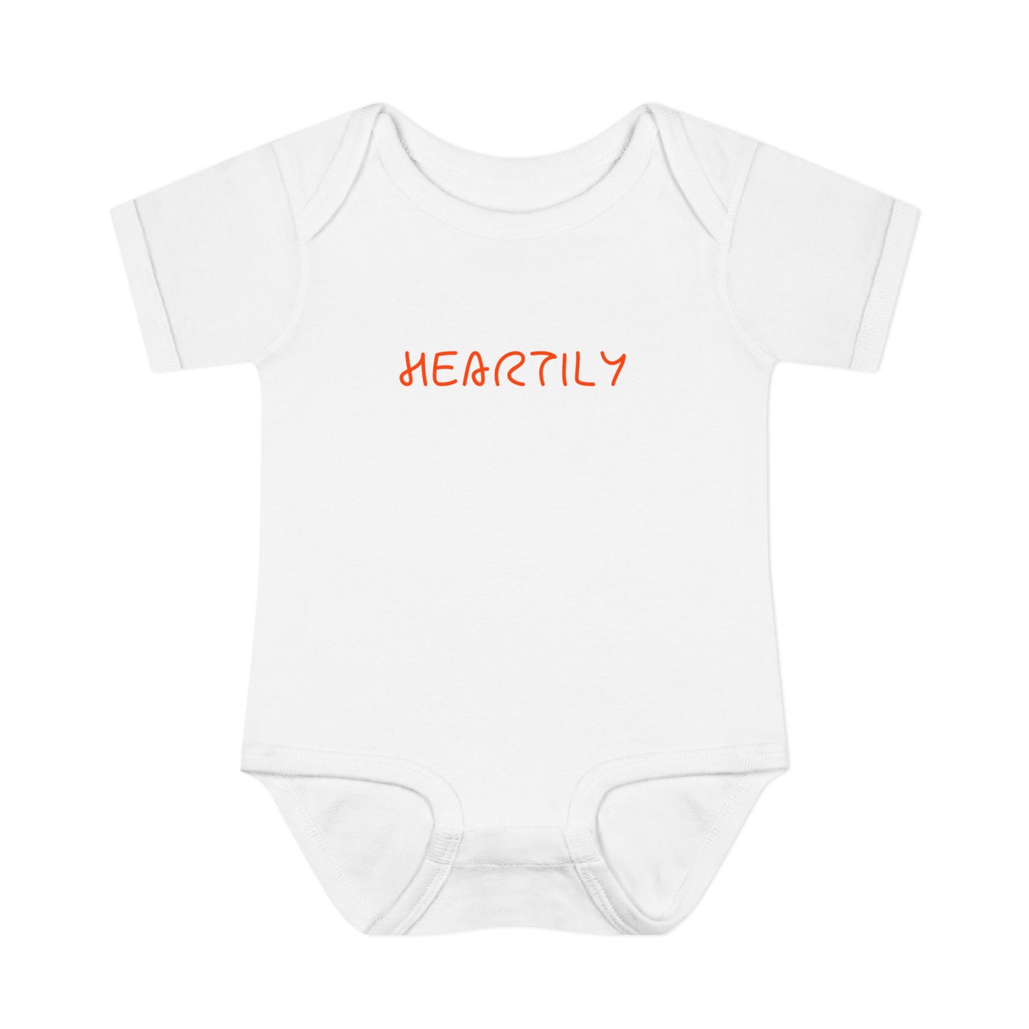 'Heartily' Script Baby Bodysuit