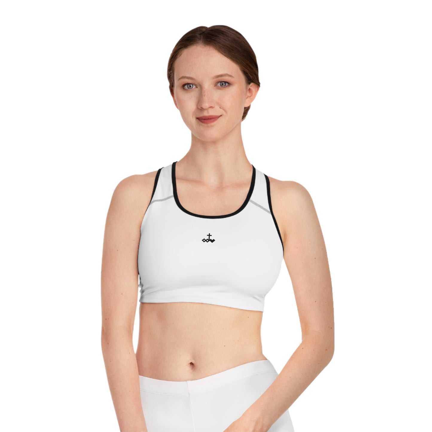 Logo Sports Bra - White