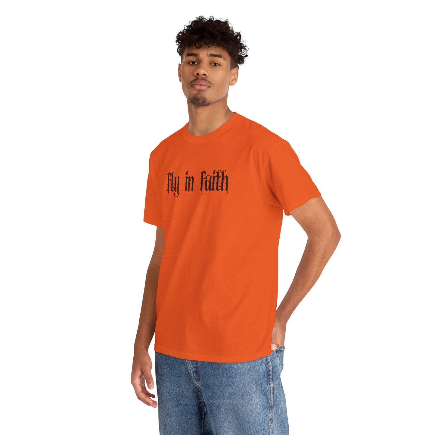 Fly in Faith Gothic Script T-Shirt