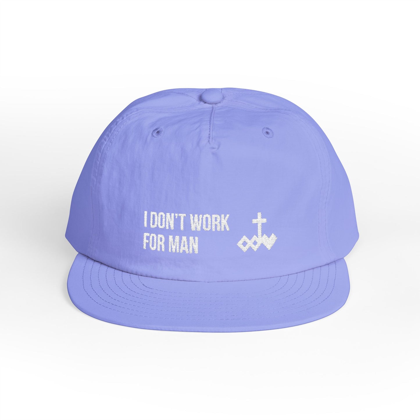 'I Don't Work for Man' Embroidered Snapback Surf Cap