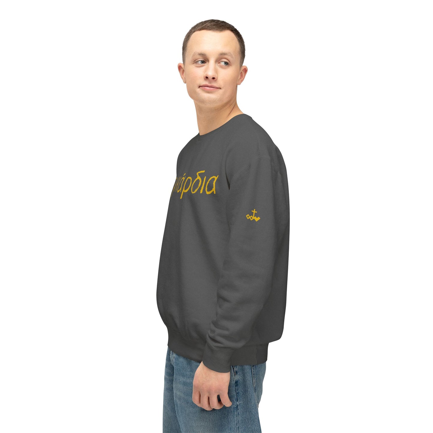 Greek "Heartily" Lightweight Crewneck Sweatshirt
