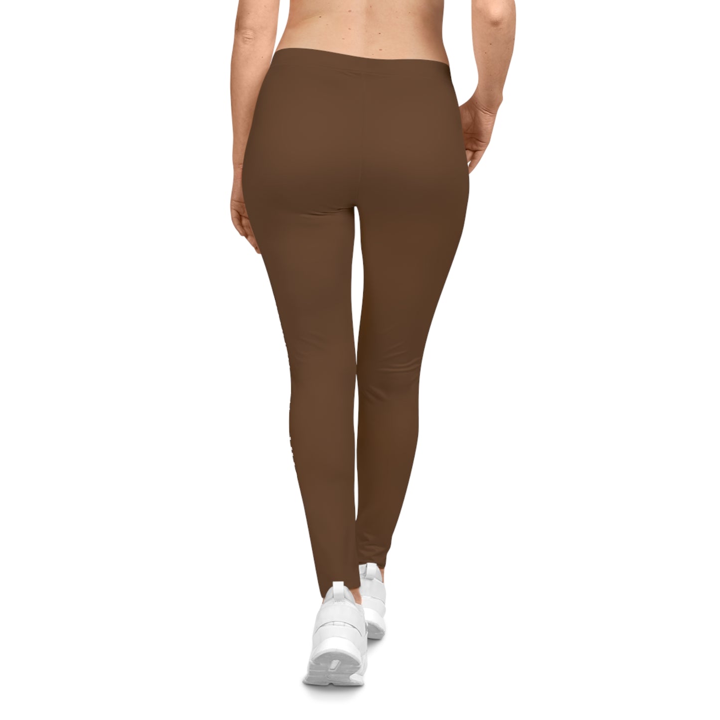 'Work Heartily' Brown Women's Casual Leggings