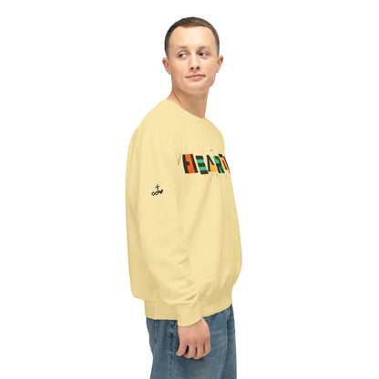 Unisex Heartily Color Font Crewneck Sweatshirt