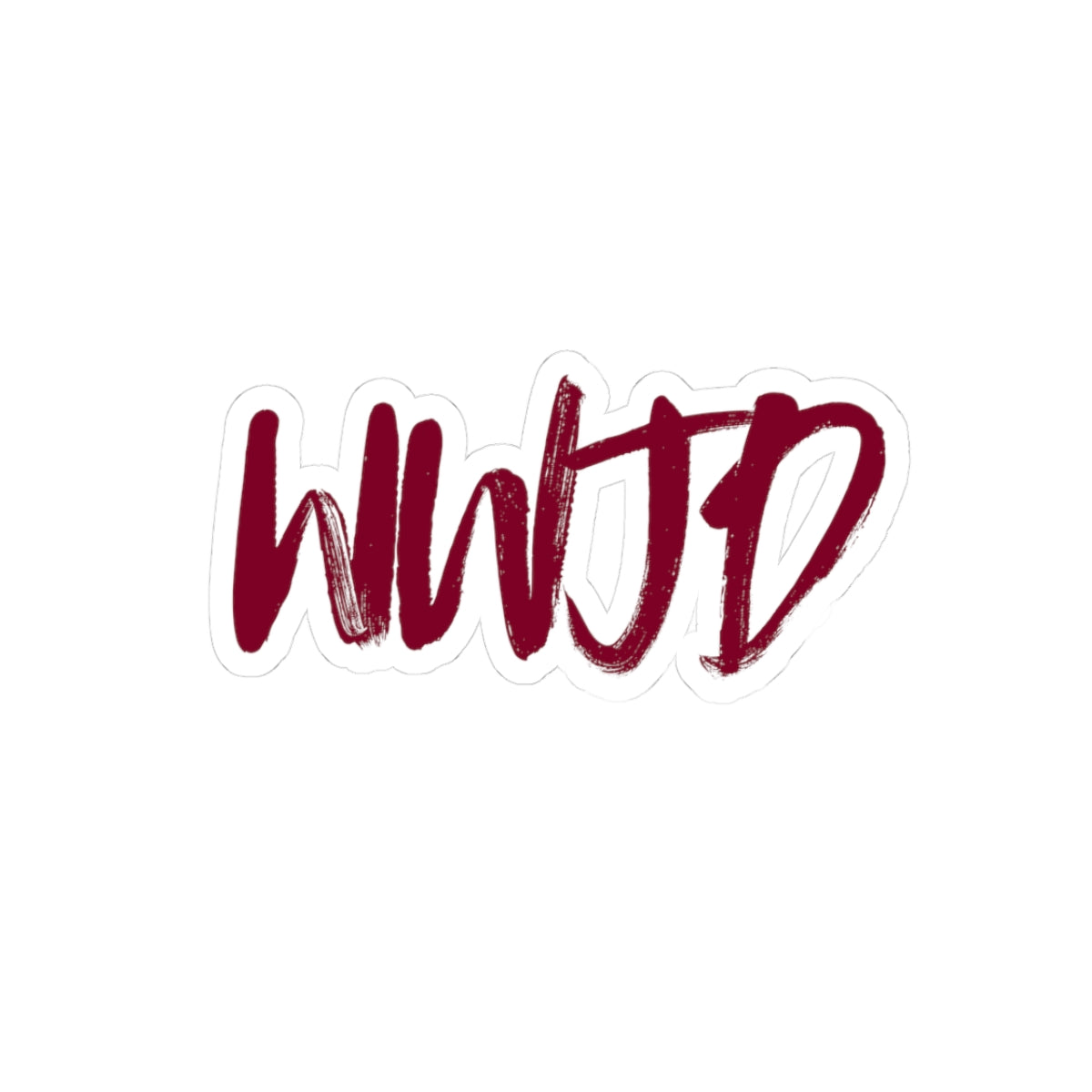 WWJD Script Sticker
