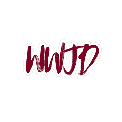 WWJD Script Sticker