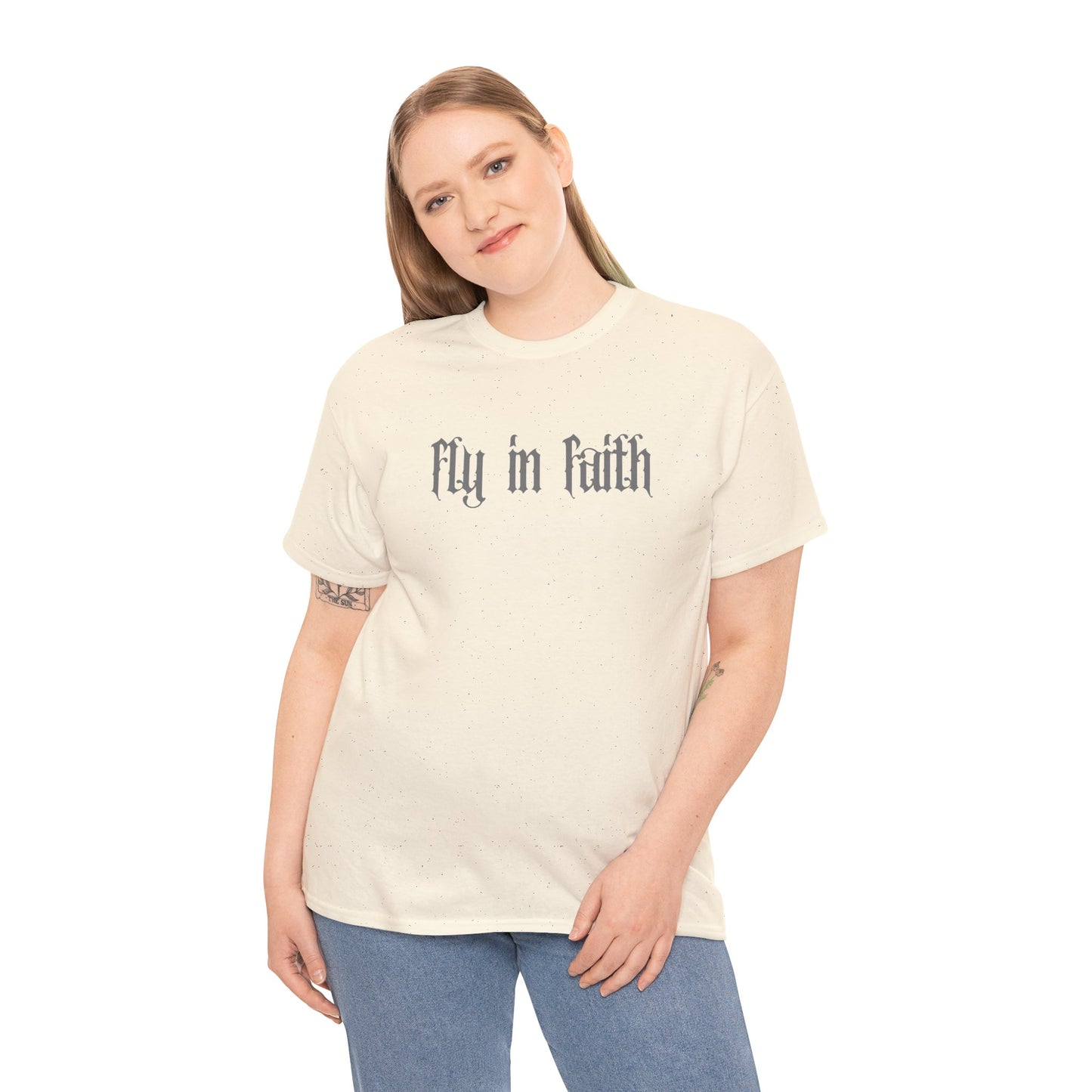 Fly in Faith Gothic Script T-Shirt