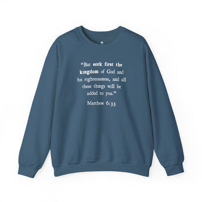 Unisex Matthew 6:33 Crewneck Sweatshirt