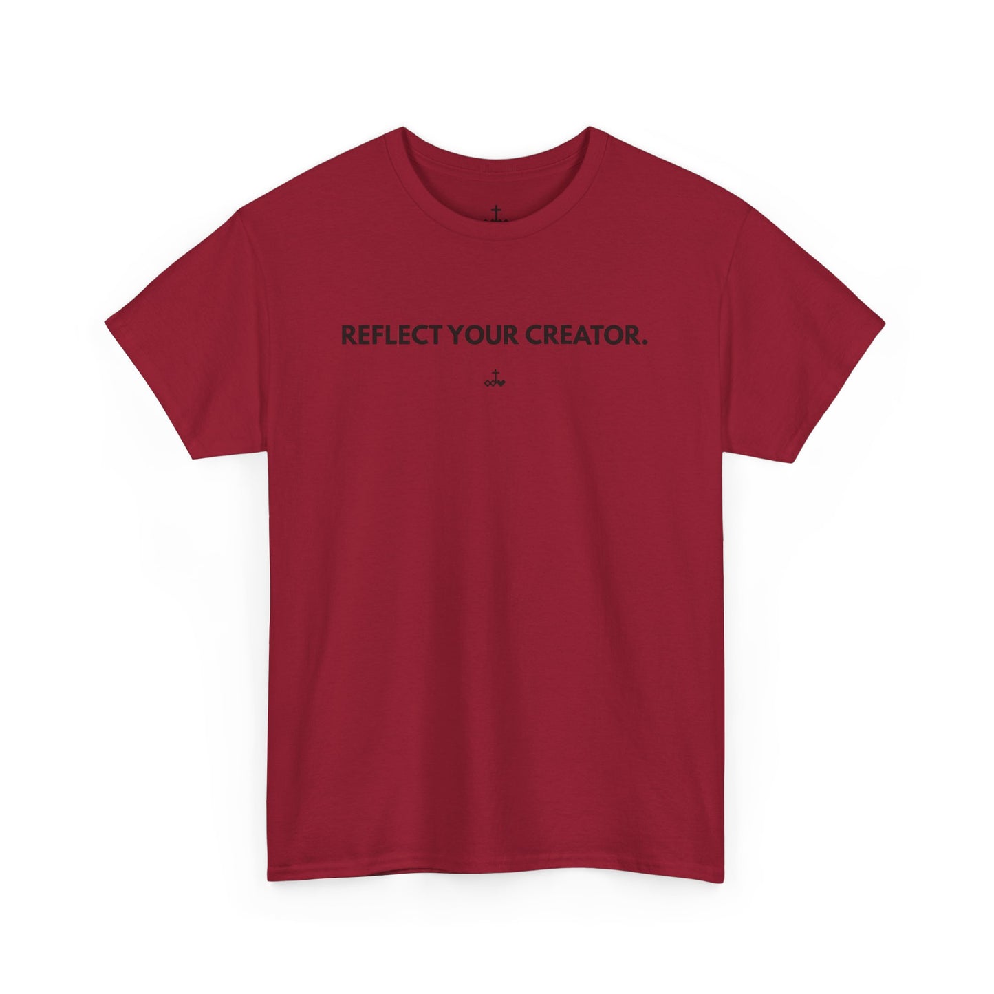 "Reflect Your Creator" Unisex Heavy Cotton Tee, Inspirational Graphic Shirt