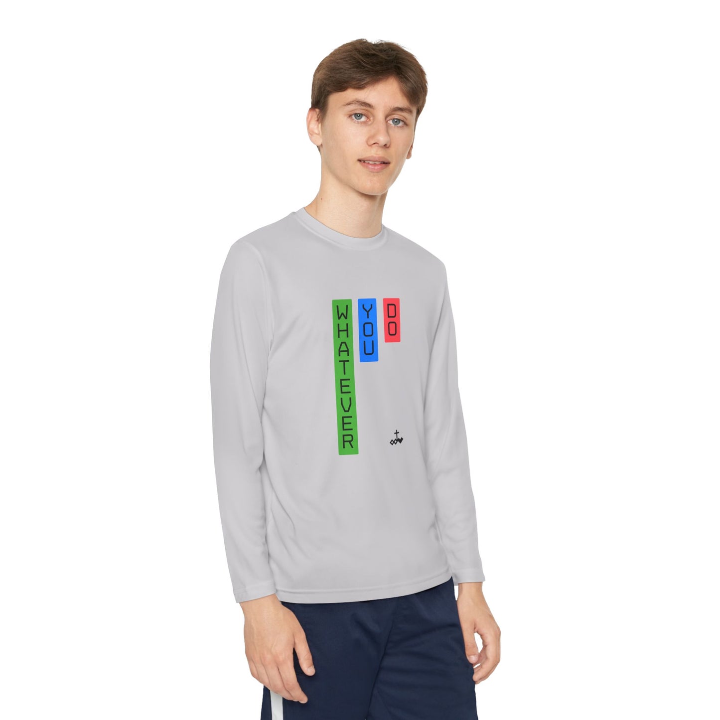 Vertical Block 'Whatever You Do' Youth Long Sleeve Tee