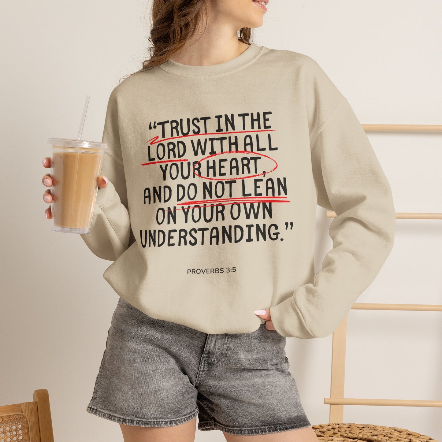 'Trust in the Lord' Proverbs 3:5 Crewneck Sweatshirt