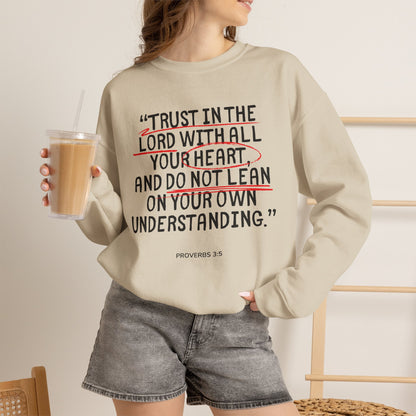'Trust in the Lord' Proverbs 3:5 Crewneck Sweatshirt