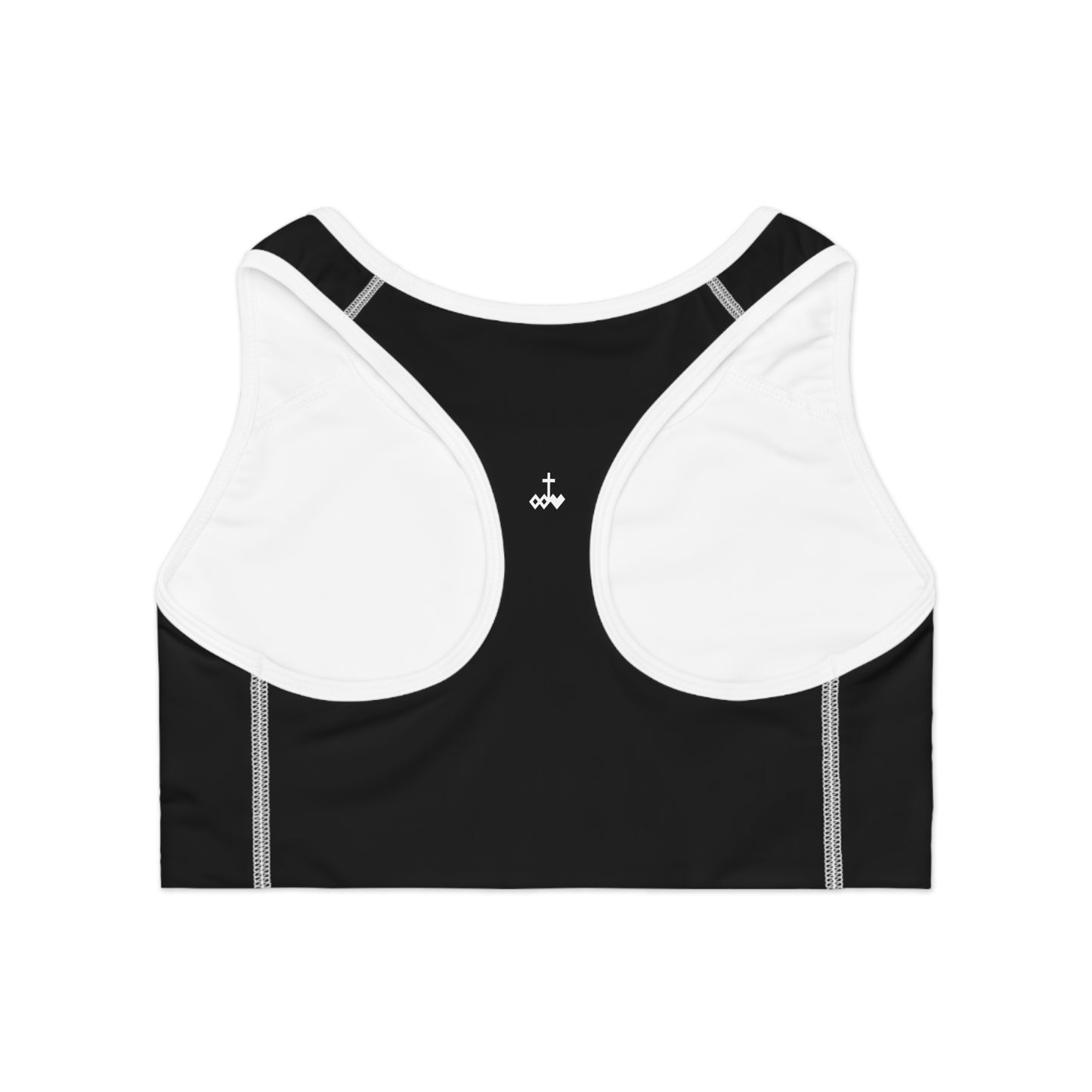 Black Lightweight Athletic Racerback Sports Bra