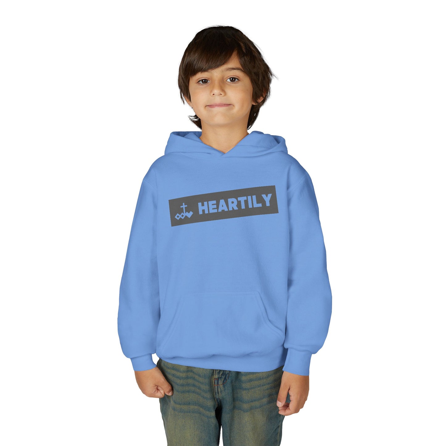 Bordered Name & Logo Youth Hoodie