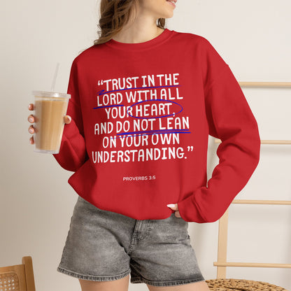 'Trust in the Lord' Proverbs 3:5 Crewneck Sweatshirt