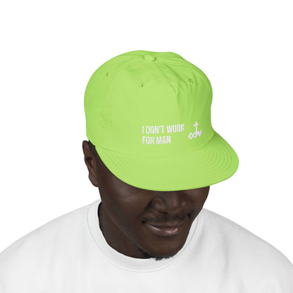 'I Don't Work for Man' Embroidered Snapback Surf Cap