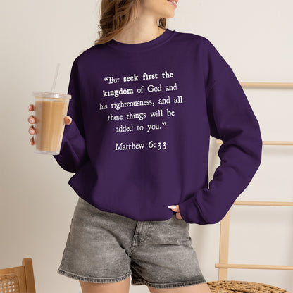Unisex Matthew 6:33 Crewneck Sweatshirt