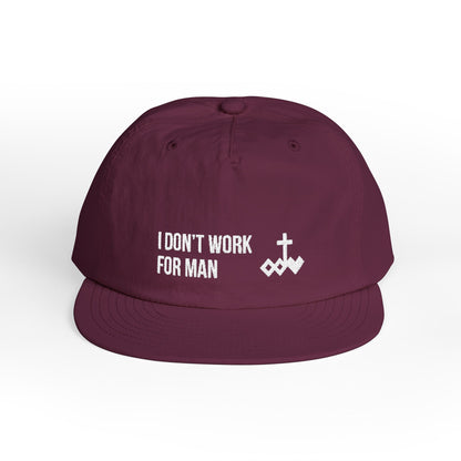 'I Don't Work for Man' Embroidered Snapback Surf Cap