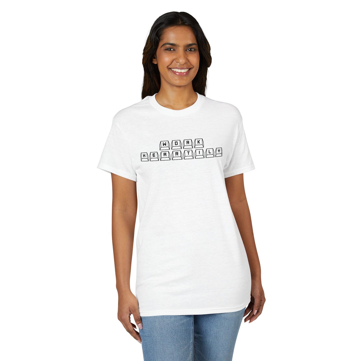 'Work Heartily' Keyboard T-Shirt