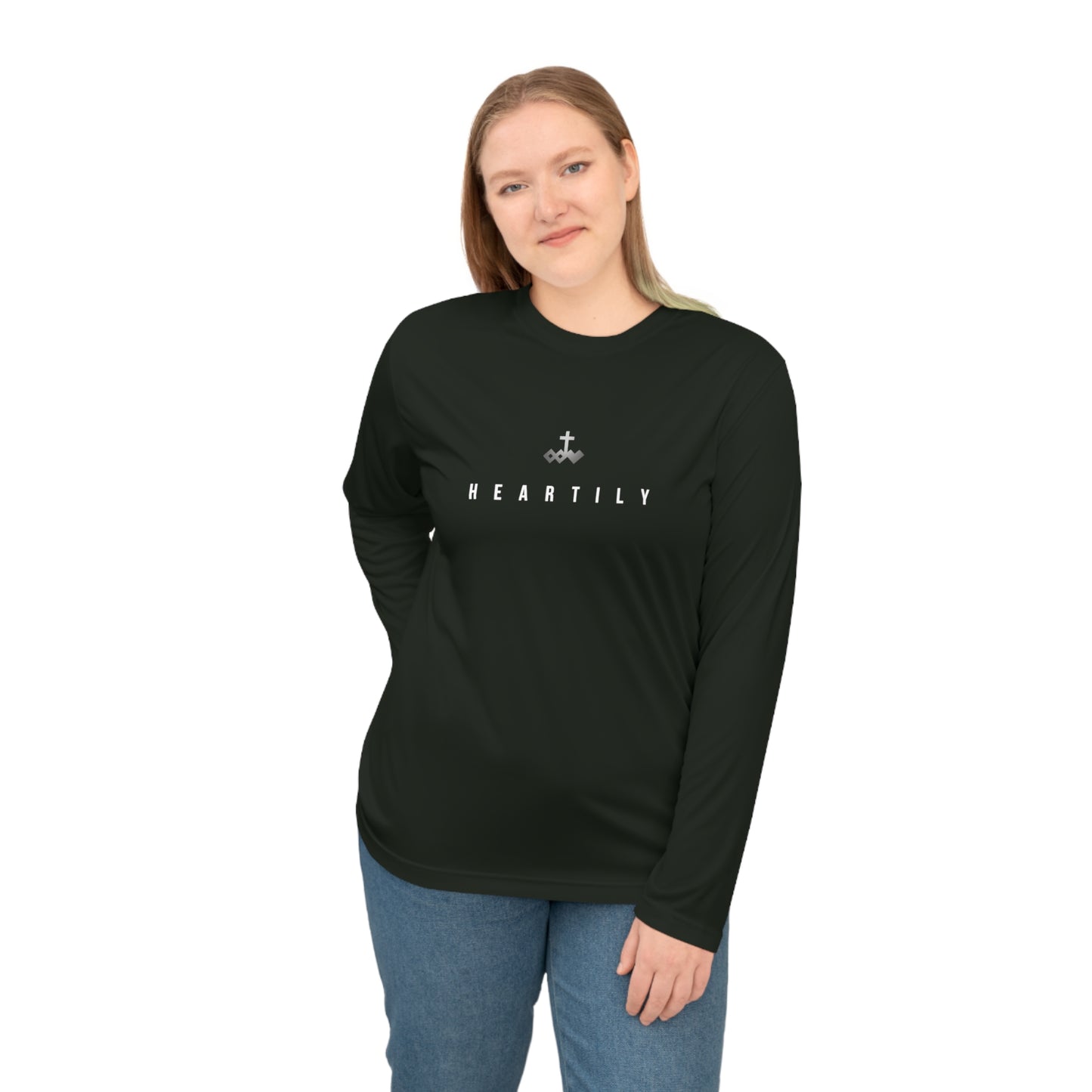 Gradient Logo & Heartily Performance Long Sleeve Shirt