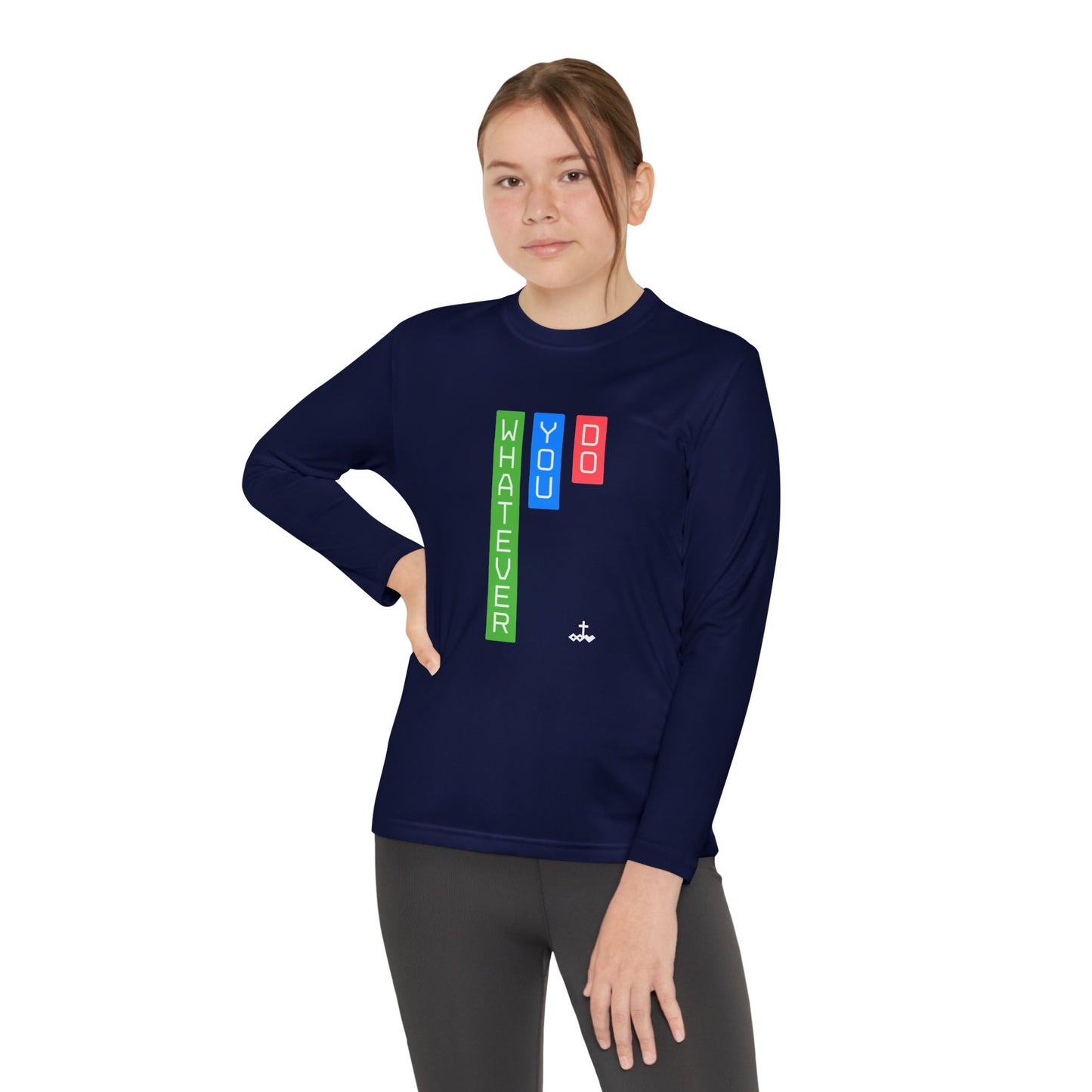 Vertical Block 'Whatever You Do' Youth Long Sleeve Tee
