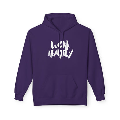 Marker "Work Heartily" Unisex Fleece Hoodie