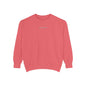 "I Don't Work for Men" Embroidered Garment-Dyed Sweatshirt