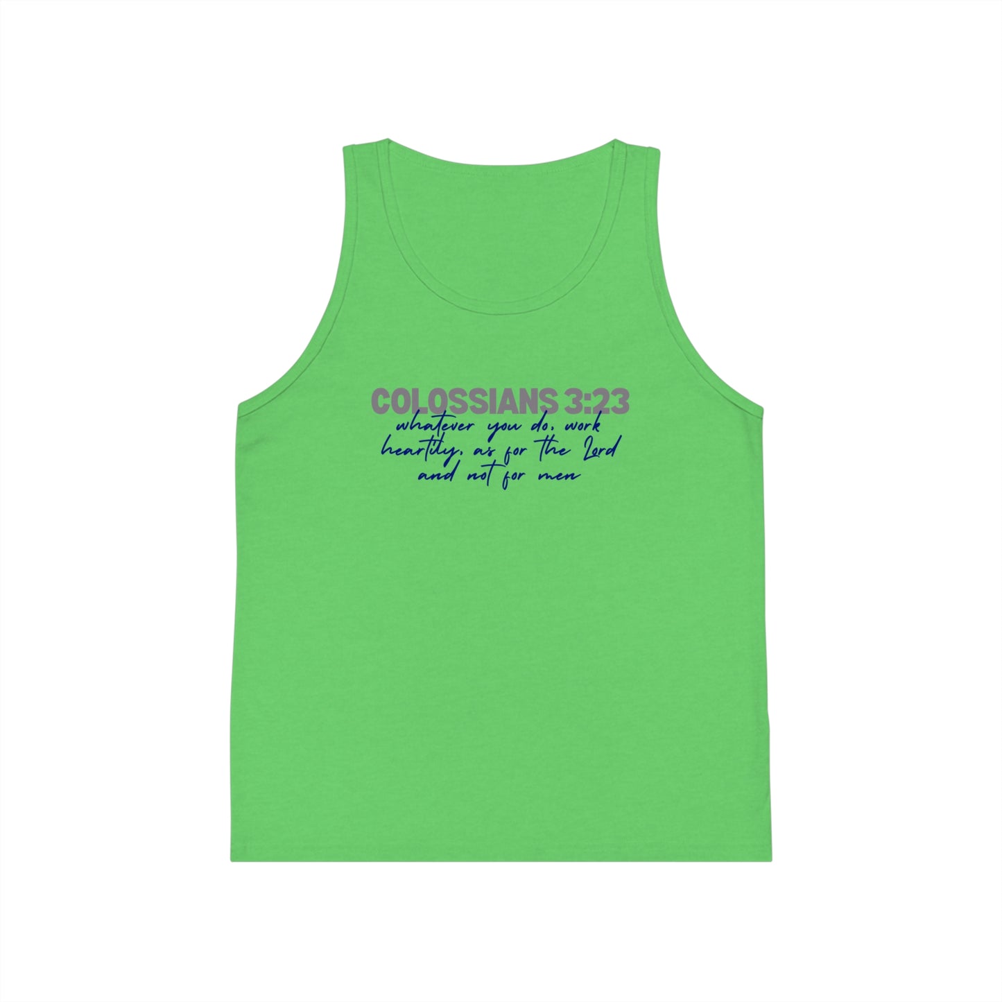 Colossians 3:23 Scripture Kids Tank Top