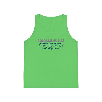 Colossians 3:23 Scripture Kids Tank Top