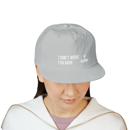 'I Don't Work for Man' Embroidered Snapback Surf Cap