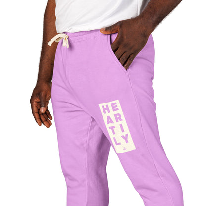 Block Border Heartily Garment-Dyed Fleece Joggers