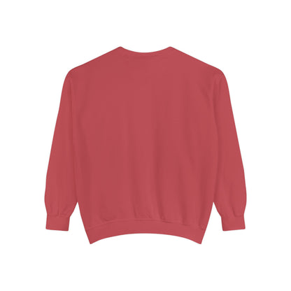 "I Don't Work for Men" Embroidered Garment-Dyed Sweatshirt