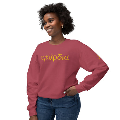 Greek "Heartily" Lightweight Crewneck Sweatshirt